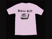 Limited Edition Bikini Kill record player shirt - black on pale pink