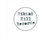 Bikini Kill Records logo button - black on white