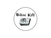 Bikini Kill record player button - black on white