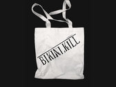 Limited Edition Bikini Kill logo tote bag - black logo on natural tote