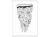 Wolf Mask pizza poster print