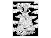 Wolf Mask sky poster print