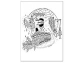 Wolf Mask skull poster print