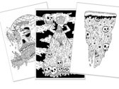 3 Set Wolf Mask posters