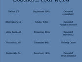 2012 Tour that Did Not Happen photo 