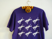 Purple Donky Tee with White Print & a Zillion Purple Donkys