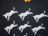 Black Donky Tee with White Print & a Zillion Black Donkys