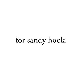 For Sandy Hook cover art