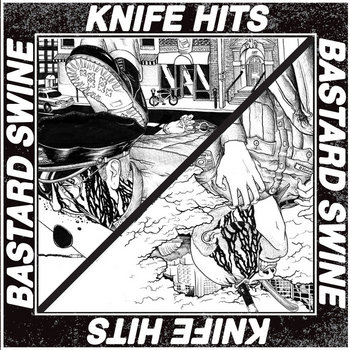 Bastard Swine / Knife Hits - Split 7" cover art