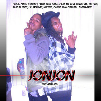 JONJON (PLAYIN WIT DEM K'S) Feat. YUNG MARSH, RICO THA KIDD, D-LO, DB THA GENERAL, NETTIE, THE BAYBEE, LIL DONNIE, NITTEE, QUISE THA CRIMINAL, & DNIMIKE Prod. by JaLLaH Keys cover art