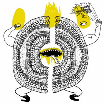 Pneu / Nervous Kid split LP cover art