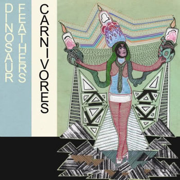 Dinosaur Feathers/Carnivores Split 7" cover art
