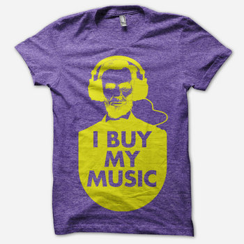 "I Buy My Music" - Honest Abe Purple & Gold cover art