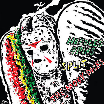Needles//Pins - Moby Dicks Split Tour 7" (Mammoth Cave Recording Co./ScumBuzz Records) cover art