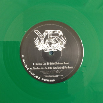 Limited Edition GREEN 12" Vinyl RIQYR0001 - Marvellous Cain - THE HITMAN - Bladerunner & HavocNdeeD Remixs 2013 cover art