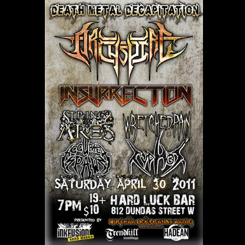 Death Metal Decapitation - April 30th @ Hard Luck Bar, Toronto, ON cover art