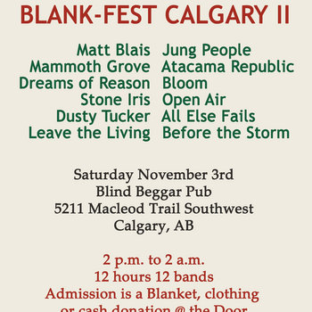 Blank-Fest Calgary II - Comp - Vol2 - It's About The Homeless; Nothing More, Nothing Less cover art