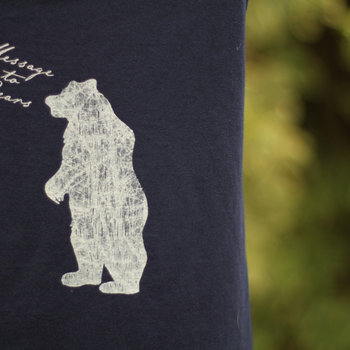 Men's slim-fit tee, standing bear design. (Various colours) cover art