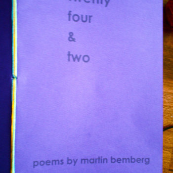 twenty four & two: poems by martin bemberg cover art