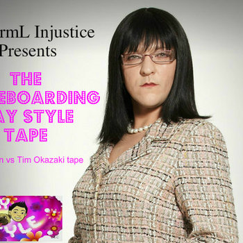 Abnorml Injustice Presents-the Skakeboarding gay style tape...or Jen vs Tim Okazaki tape-(2012) cover art
