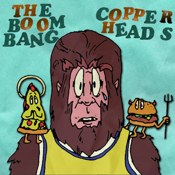 The Boom Bang/Copperheads - split 7" cover art