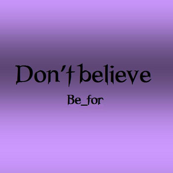 Don't believe cover art